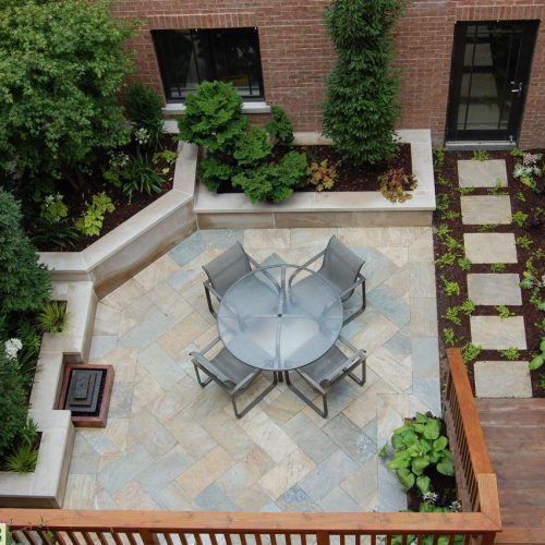 A Pallet of Quartz - Chicago Landscaping Project