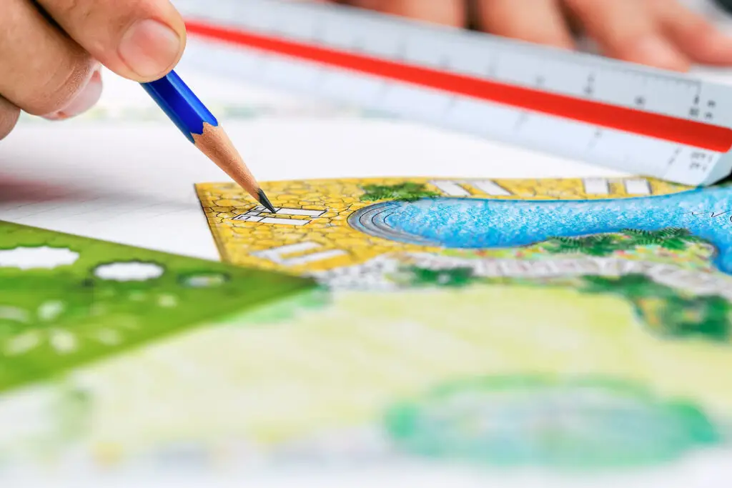 Landscape design drawing
