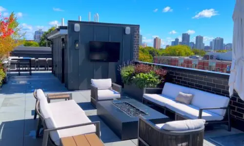 Porcelain Perfection - Chicago Rooftop Deck Design Services - Green Roof Deck