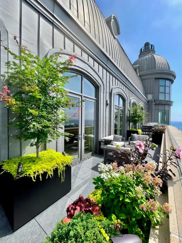 Lakefront Luxury - Chicago Rooftop Deck Design Services - Green Roof Deck